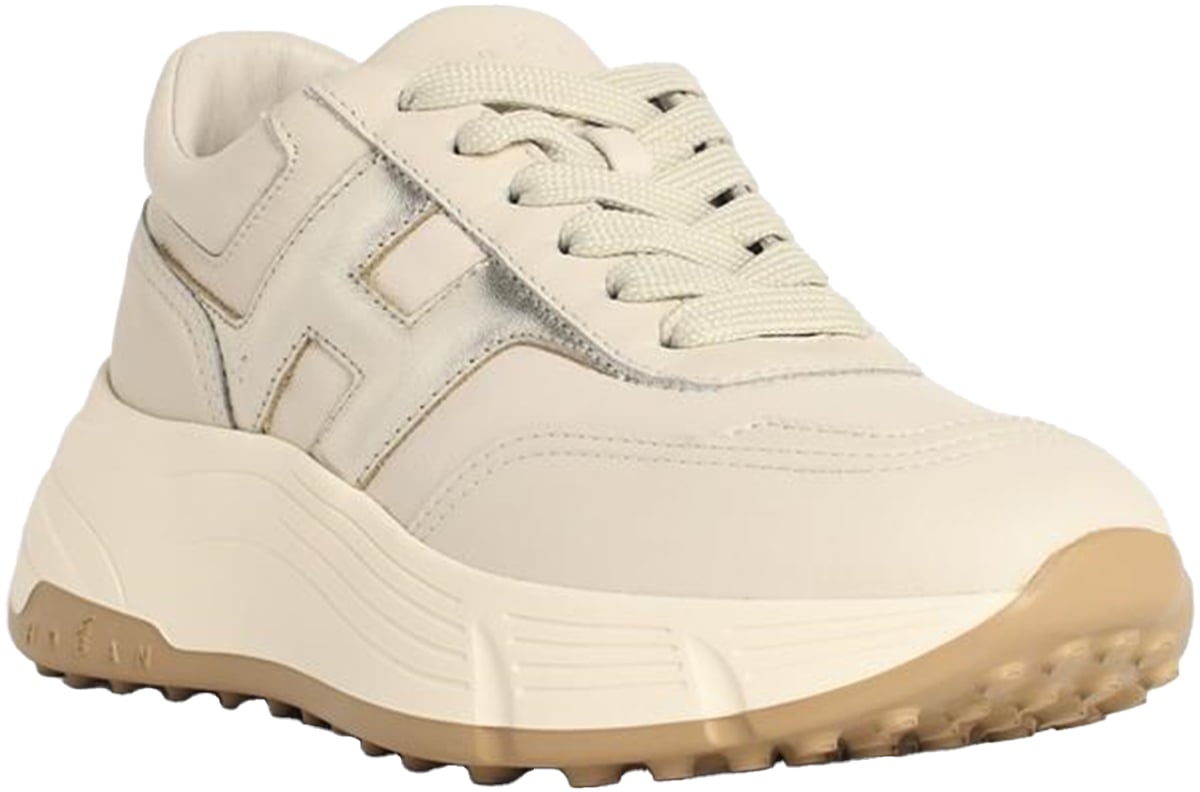 Platform Sneakers with Metallic H Detail