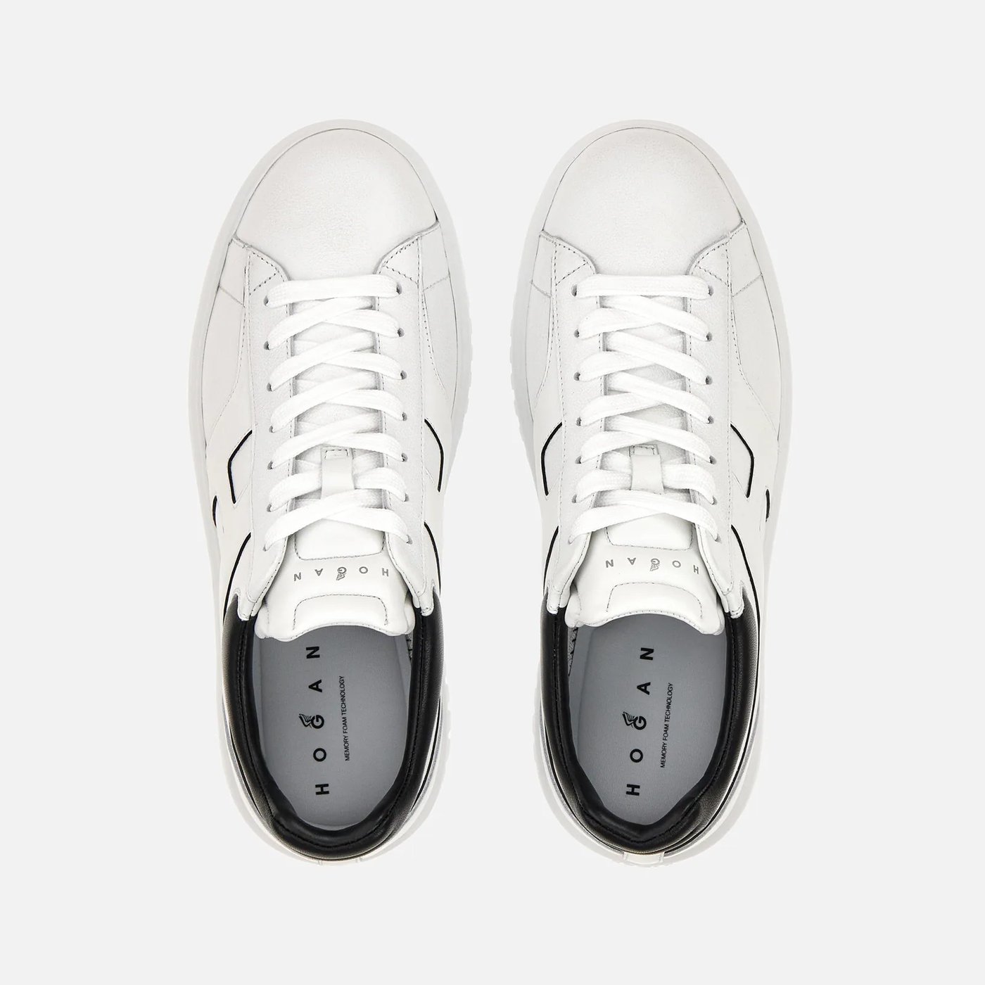 White Leather Sneakers with Embossed Design