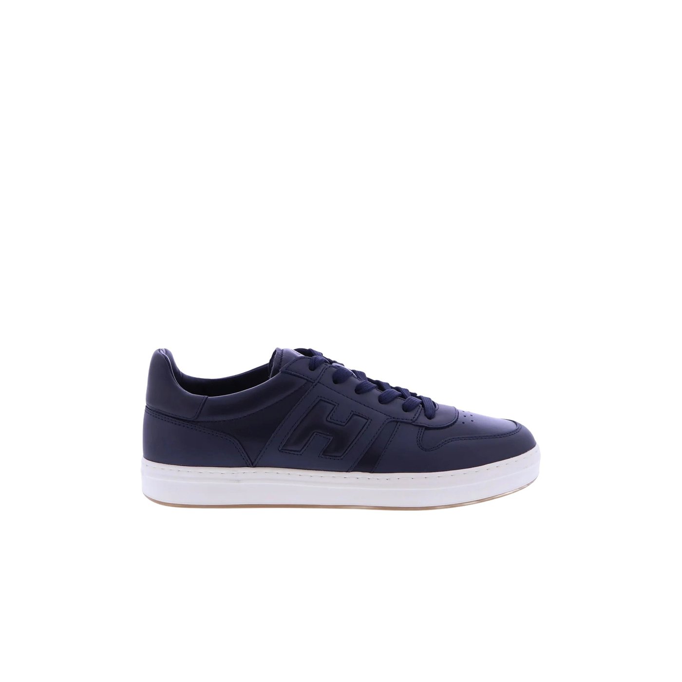Contemporary Blue Sneakers With Embossed 'H' Detail