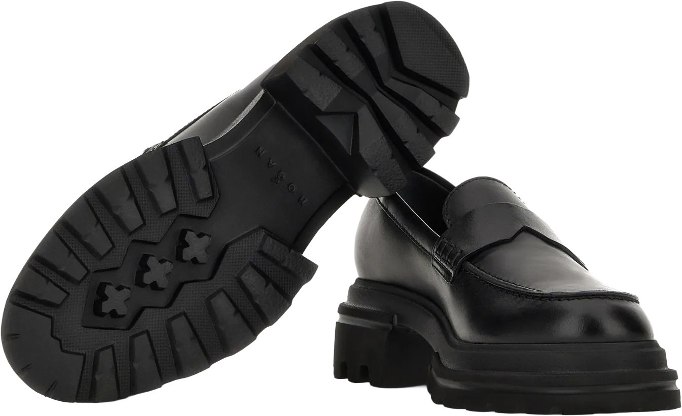 Luxe Black Calfskin Loafers With Refined Details