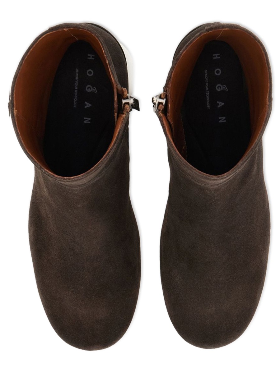 Ankle Boots with Rounded Toe and Side Zipper Closure