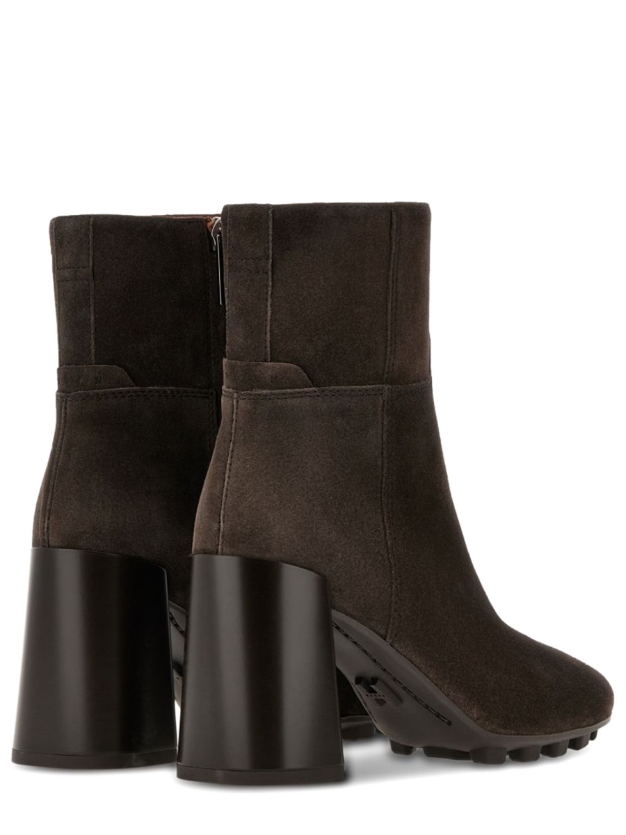 Ankle Boots with Rounded Toe and Side Zipper Closure