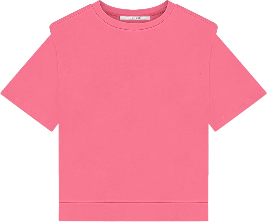 Short sleeves sweater with should
