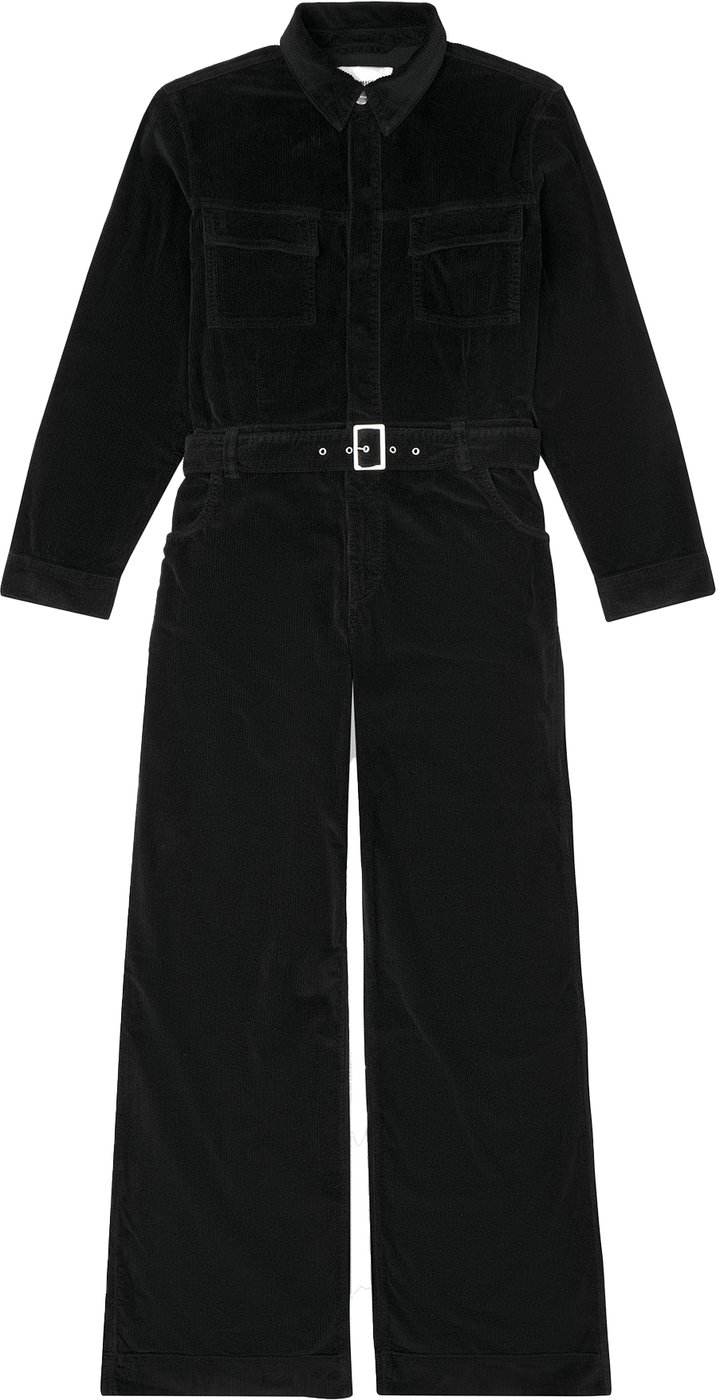 overall black velours