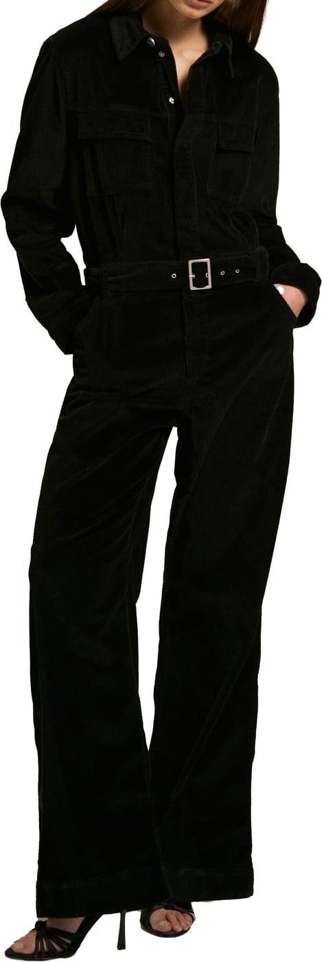overall black velours