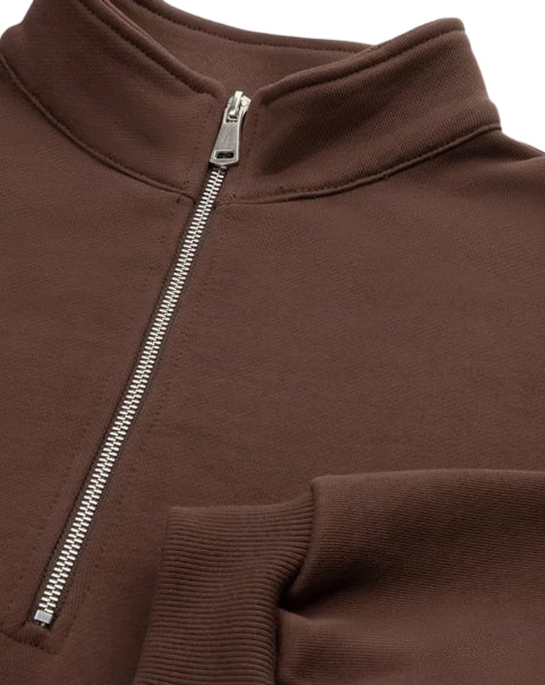 sweater rits bruin