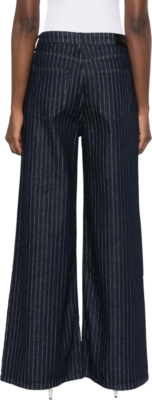 palazzo jeans with pinstripe