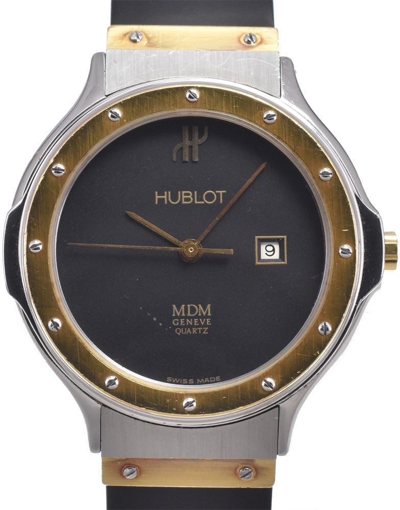 Hublot Classic MDM Quartz Stainless Steel and Rubber with Diamond Bezel, Markers and Strap Detail 32