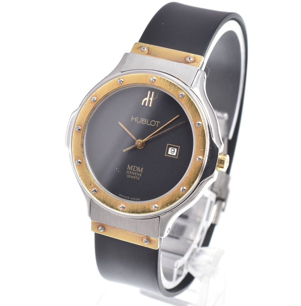 Hublot Classic MDM Quartz Stainless Steel and Rubber with Diamond Bezel, Markers and Strap Detail 32
