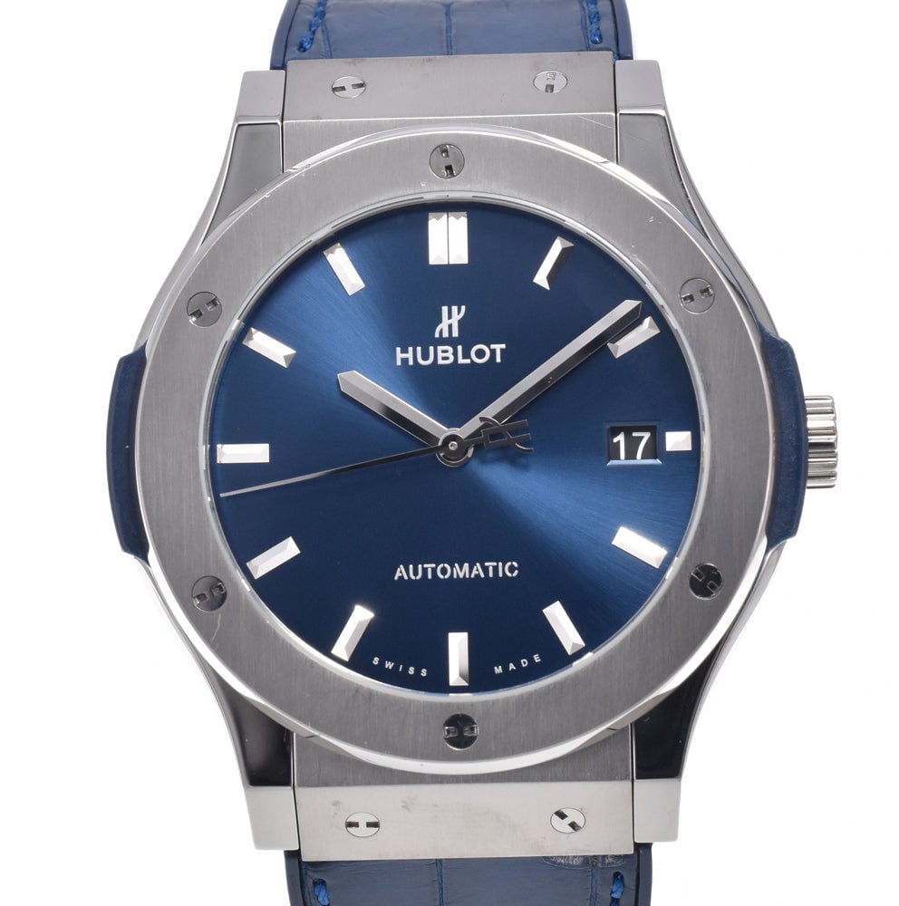 Hublot Classic Fusion Automatic Titanium and Alligator with Rubber 45