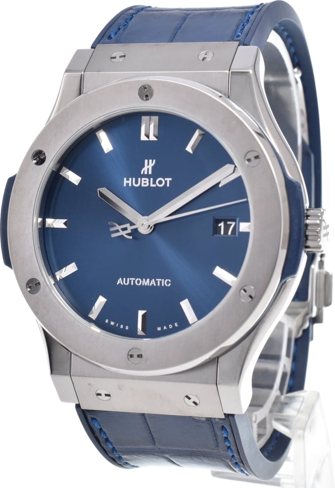Hublot Classic Fusion Automatic Titanium and Alligator with Rubber 45