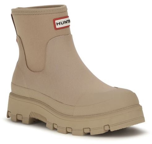 Hunter Beige Rubber Chelsea Boots