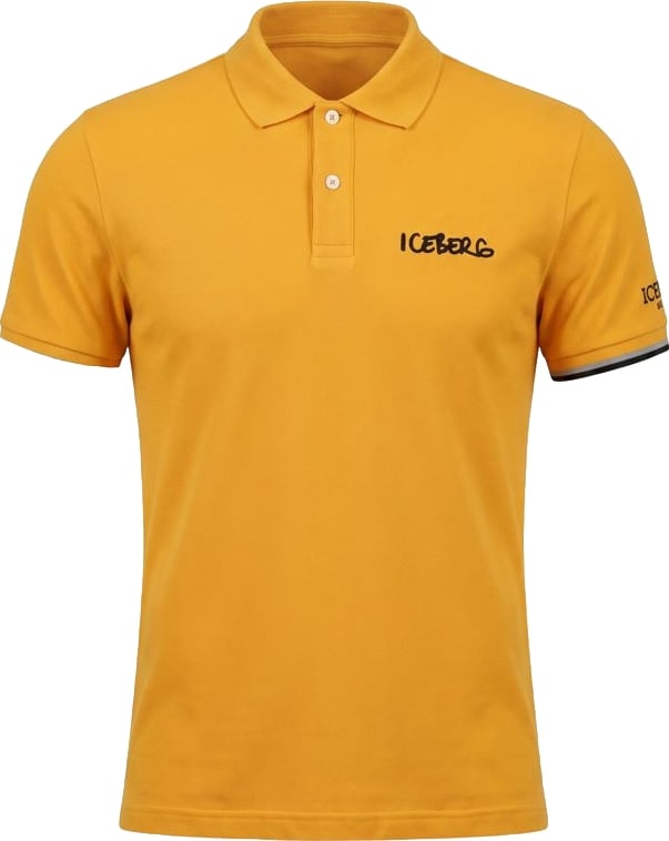 Iceberg Yellow Cotton Men Polo Shirt