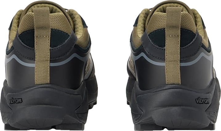 Green and black colour-block outdoor sneakers