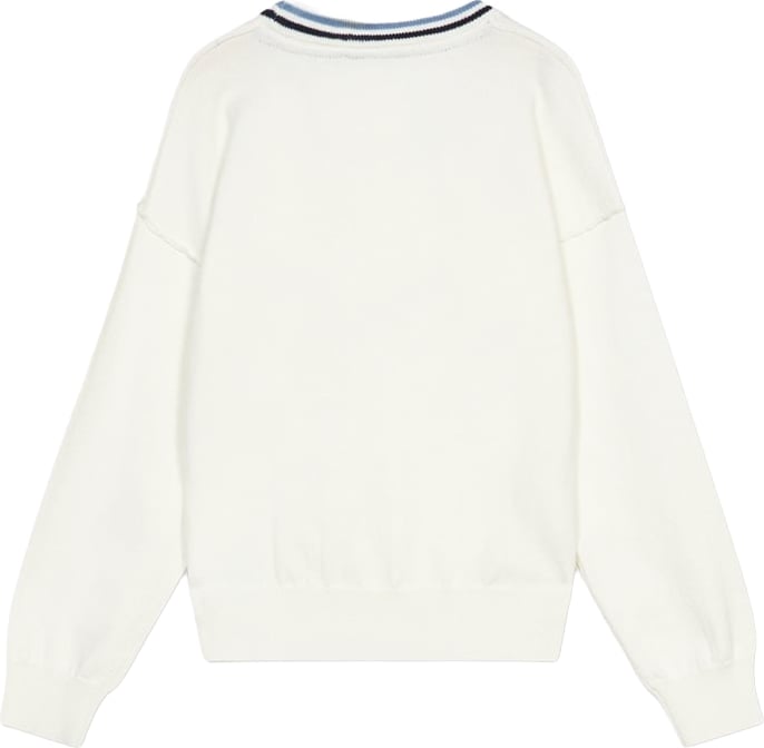 Boys' crew-neck sweater with optical white Iceberg logo