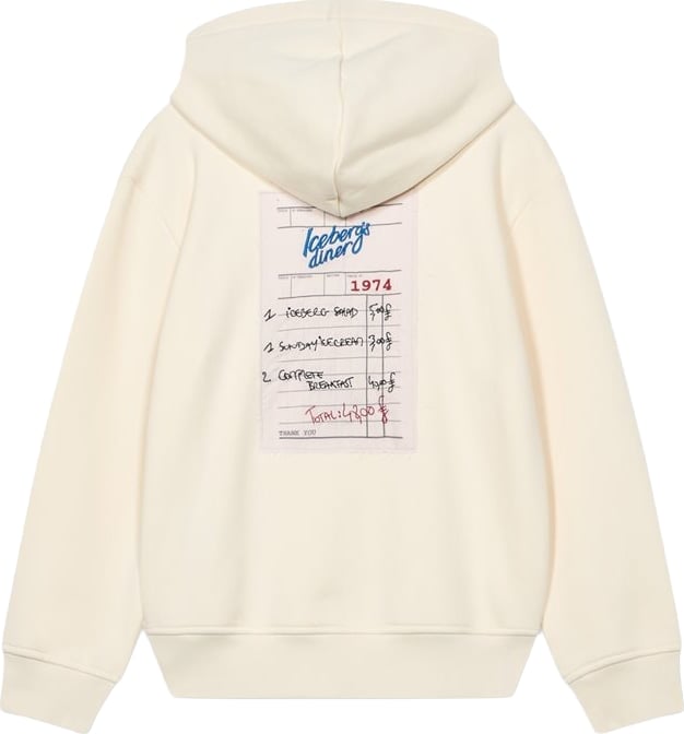 Boys' cream hoodie with Iceberg logo