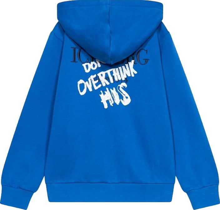 Boys' blue zip-up hoodie with Iceberg logo