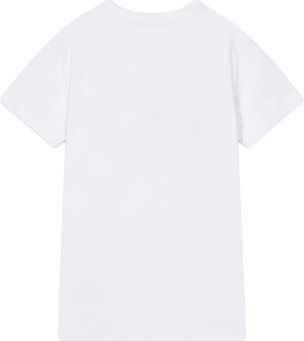 Boys' white T-shirt with double Iceberg logo