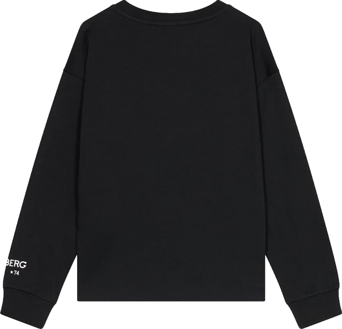 Boys' black long-sleeved T-shirt with Charlie Brown