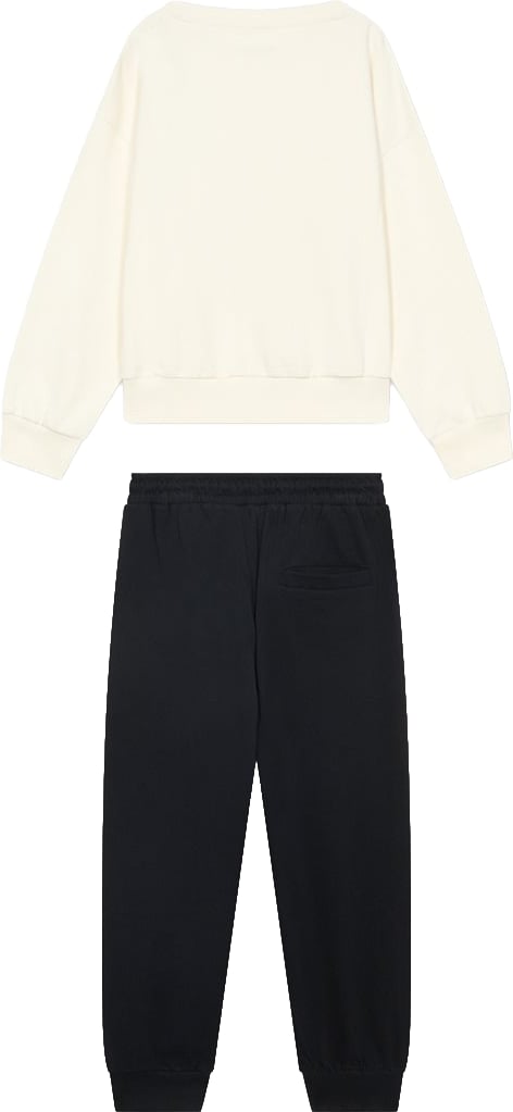 Boys' cream and black tracksuit set