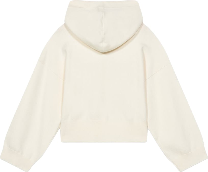 Girls' cream cropped hoodie