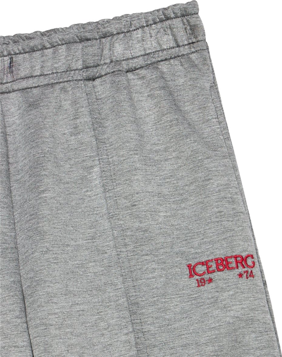Girls' grey jogging trousers with Iceberg logo