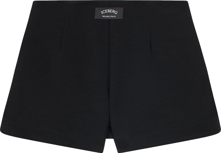 Girls' black Bermuda shorts with micro embellishments