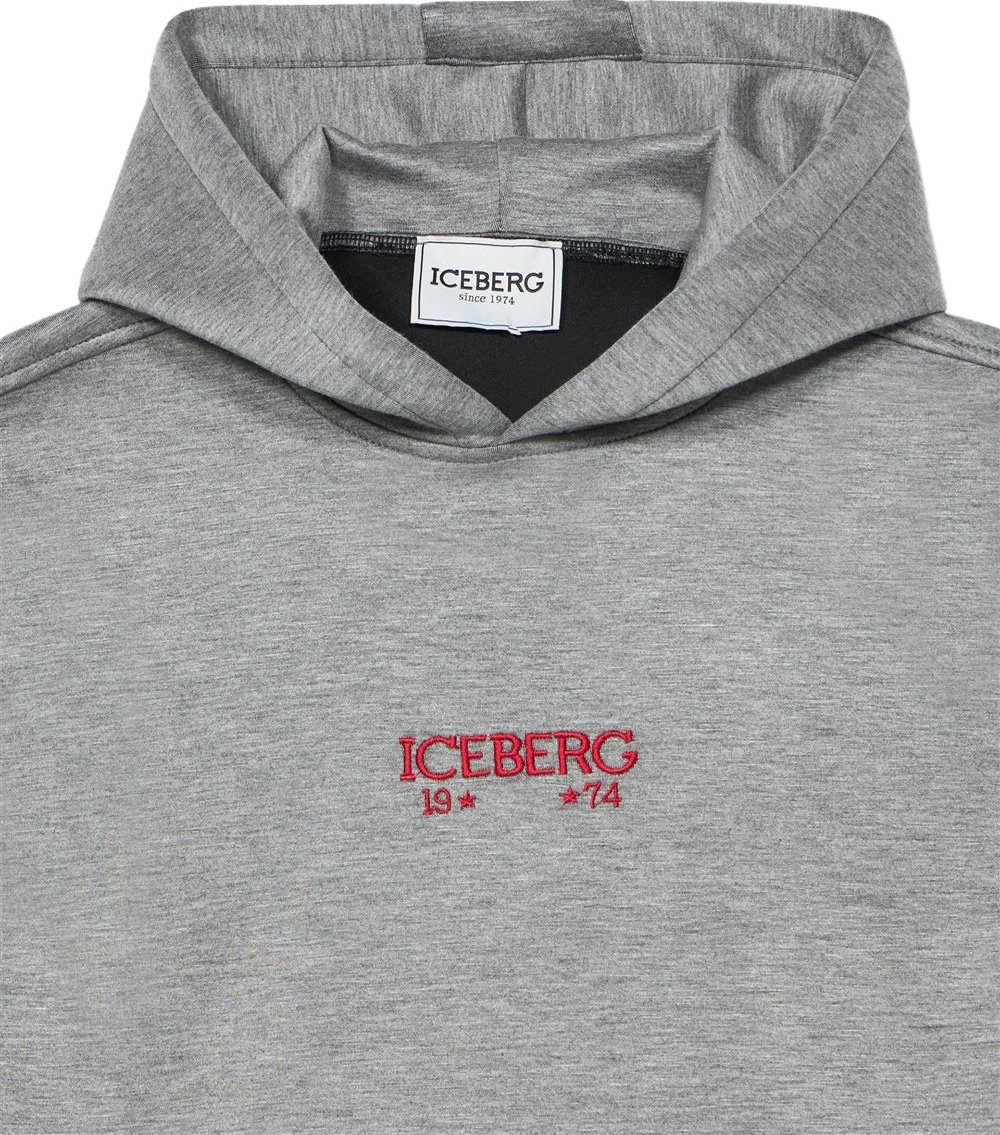 Girls' grey hoodie with Iceberg logo