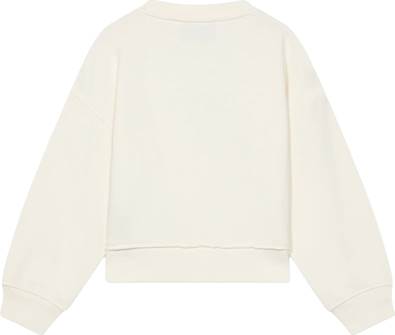 Girls' cream crew-neck sweatshirt with Iceberg logo