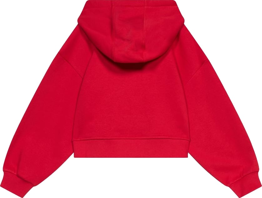 Girls' red hoodie with photographic print