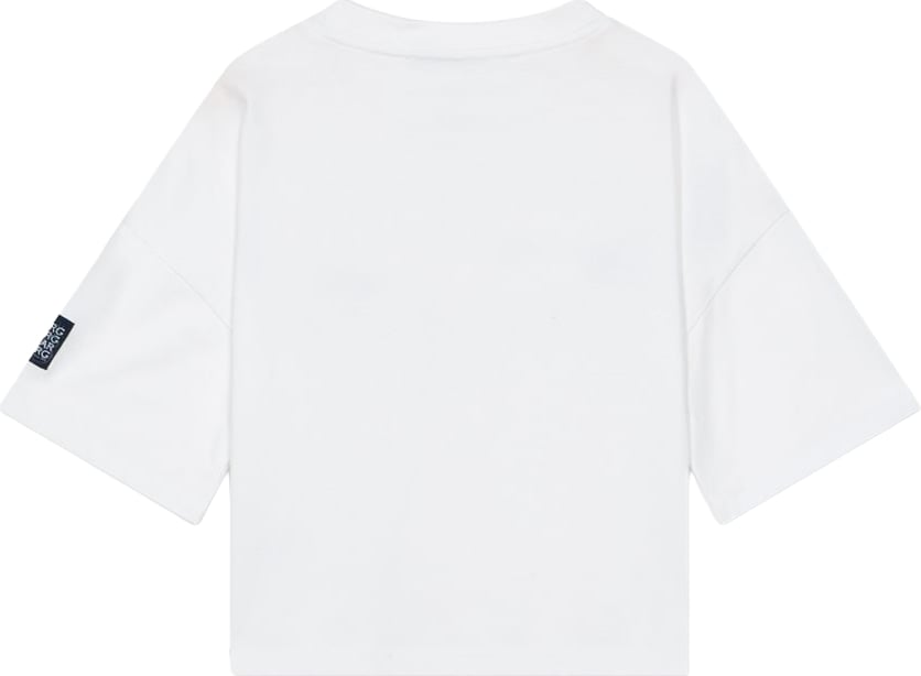 Girls' white T-shirt with silver Iceberg logo
