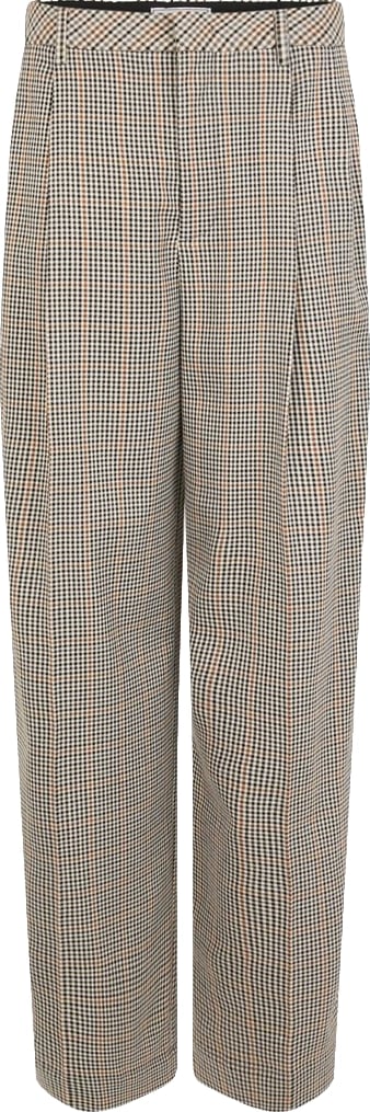 Pants in viscosa with check pattern Check Black arancio