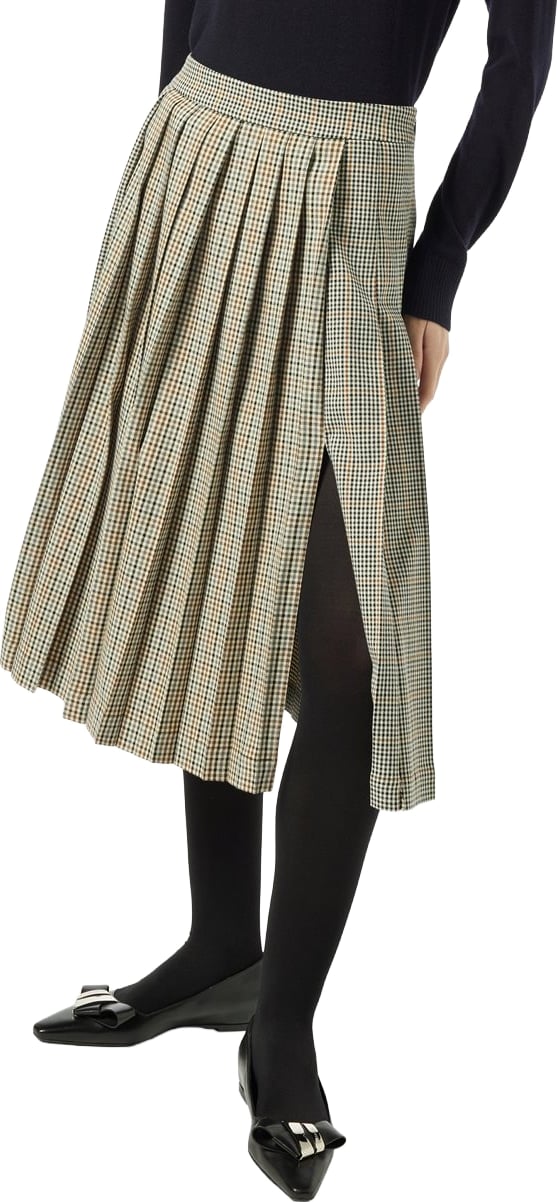 Skirt with check pattern Check Black arancio