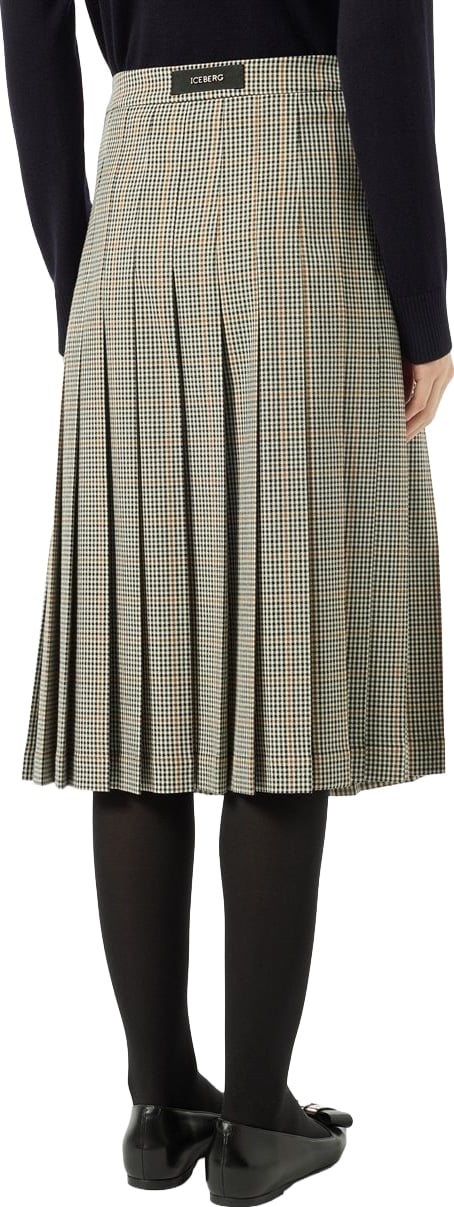 Skirt with check pattern Check Black arancio