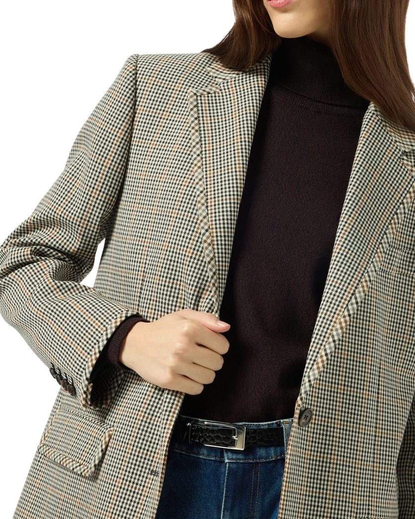 Jacket with check pattern Check Black arancio