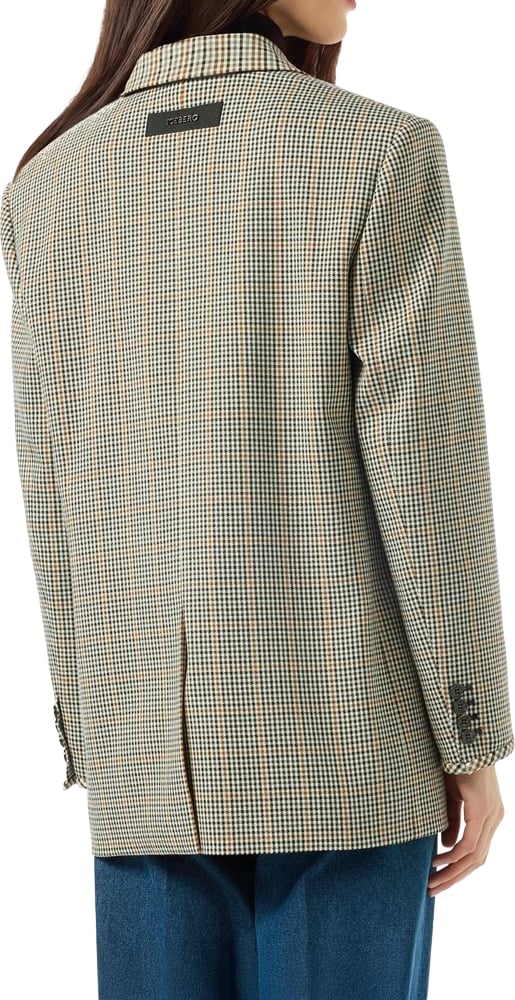 Jacket with check pattern Check Black arancio