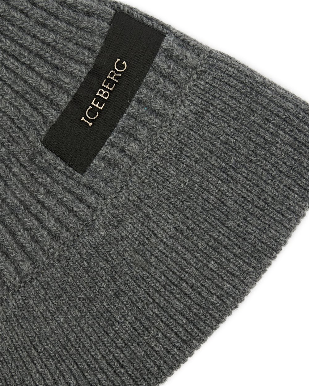 Hat in sweater in lana Gray Mélange