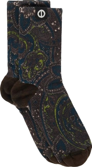 Socks with print and gros-grain trim print Patterned