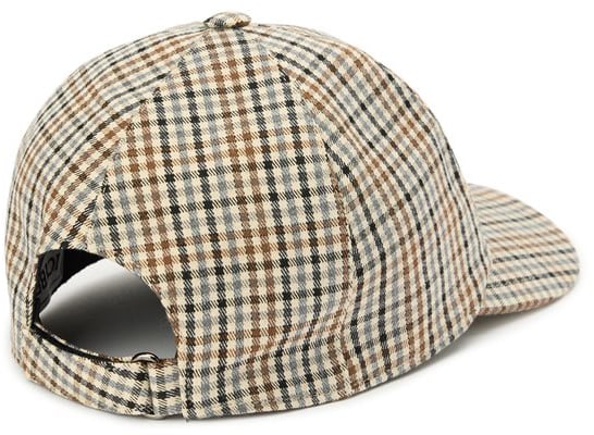 Hat with check pattern and gros-grain trim Check Beige Base