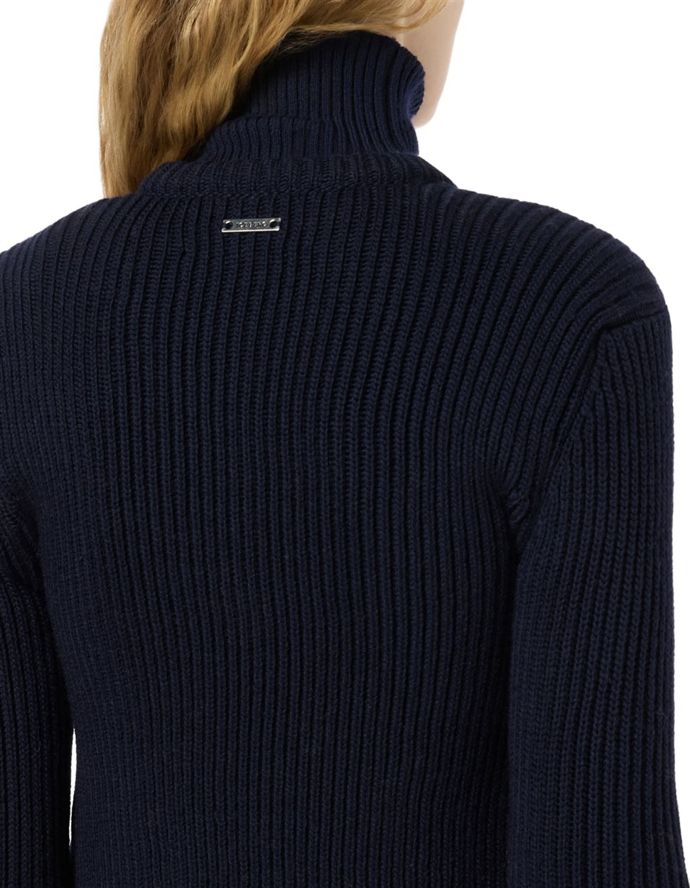 Sweater in extra-fine merino Classic Blue