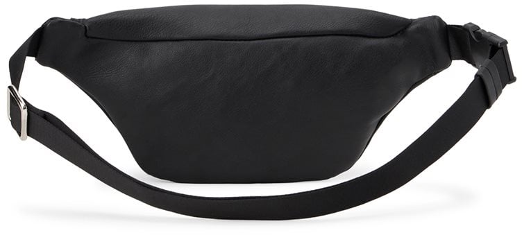 Belt bag in leather with placchetta logo detail and logo detail Black