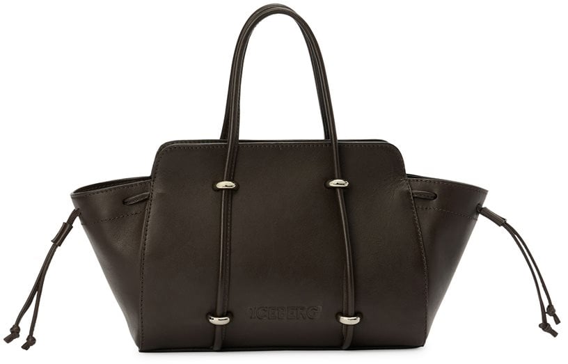 Bag in leather horus with passacorda logato Brown
