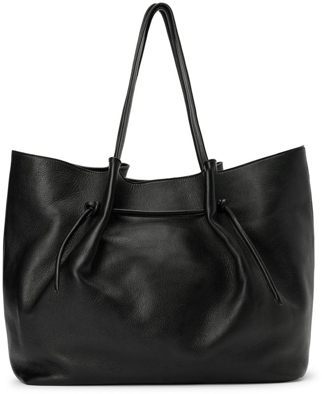 Bag in leather horus with passacorda logato Black
