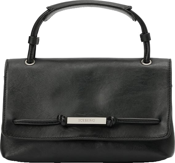 Bag in leather dollaro with belt staccabile and detail metallo Black