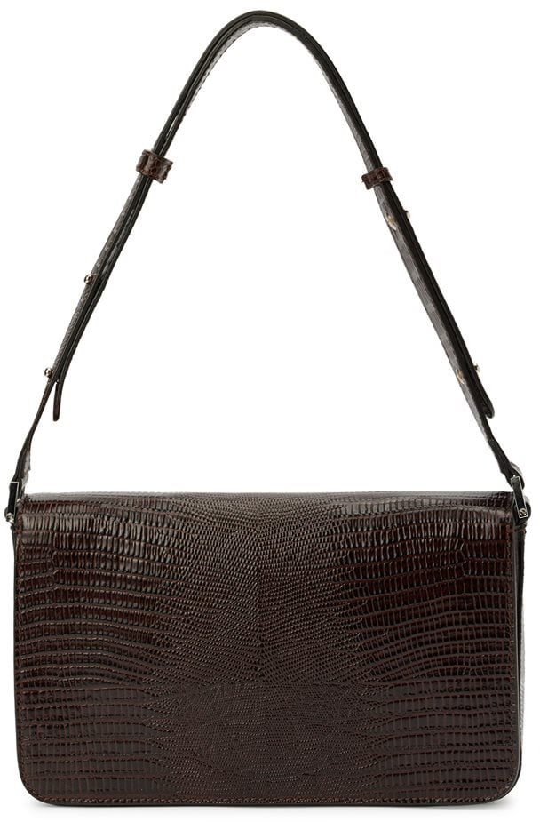 Bag tote in leather Horus with logo detail Brown