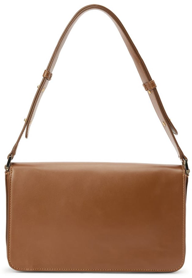 Bag tote in leather Horus with logo detail nocciola