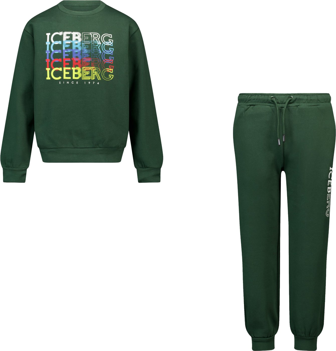Iceberg Kinder Jongens Joggingpak In Donker Groen