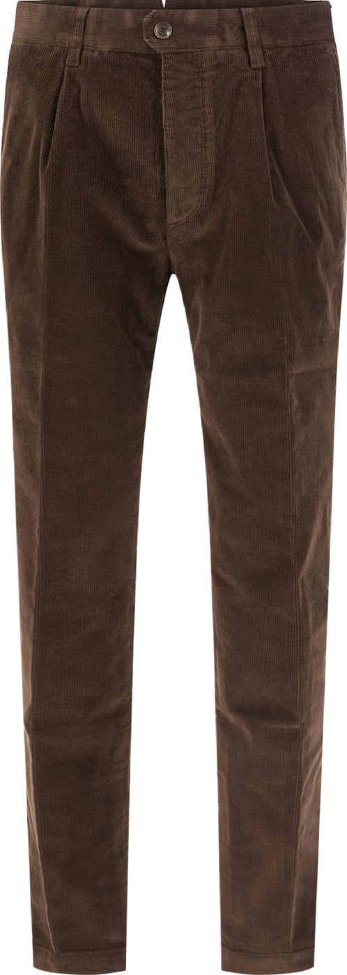 Incotex Chocolate corduroy pants