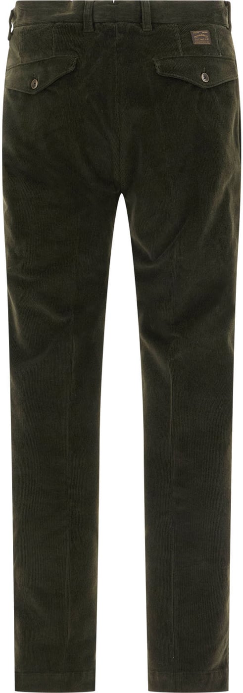 Incotex Dark green corduroy pants