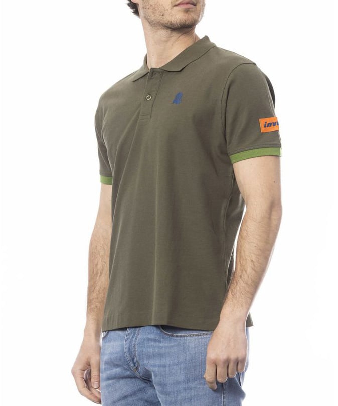 Invicta Green Cotton Men Polo Shirt